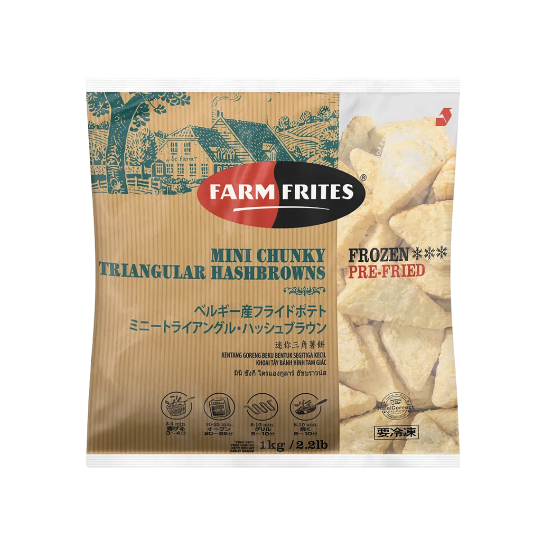 Farm Frites Mini Chuncky Triangular Hashbrown (1kg)