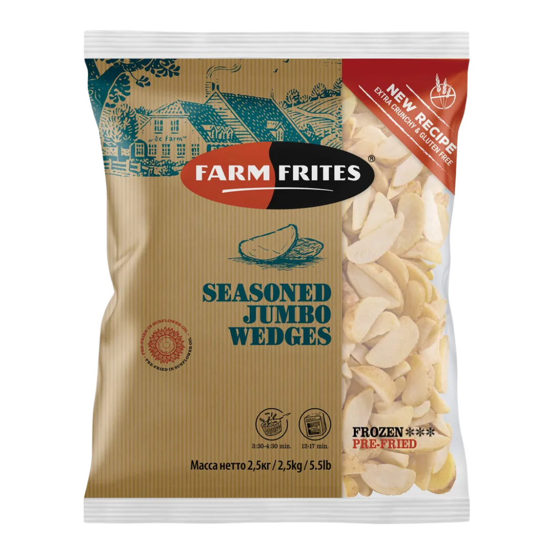 Farm Frites Seasoned Jumbo Wedges (2kg)