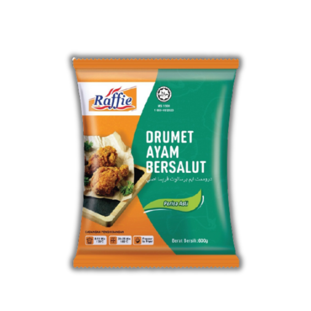 Raffie Drumet Ayam Bersalut Asli (600g)