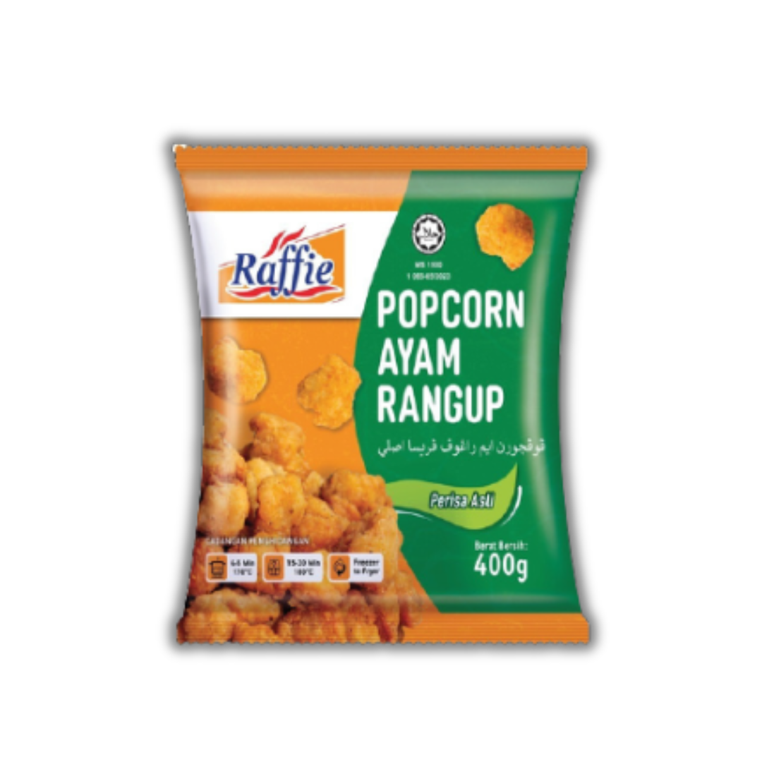 Raffie Popcorn Ayam Rangup Asli (400g)